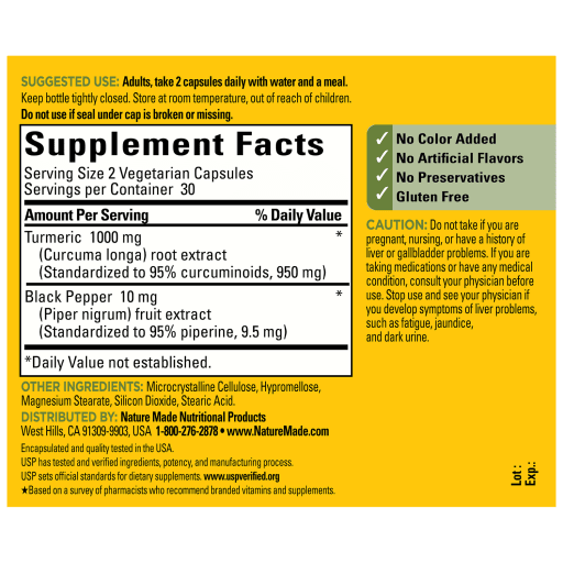 Extra Strength Turmeric Curcumin with Black Pepper