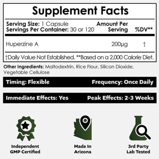 Huperzine A Capsules 200 mcg