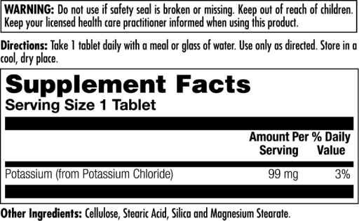 Potassium 99 Chloride 99 mg