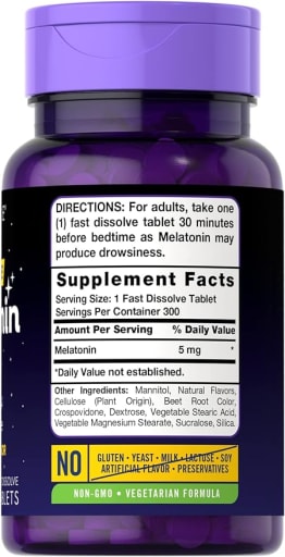 Fast Dissolve Melatonin 5 Mg