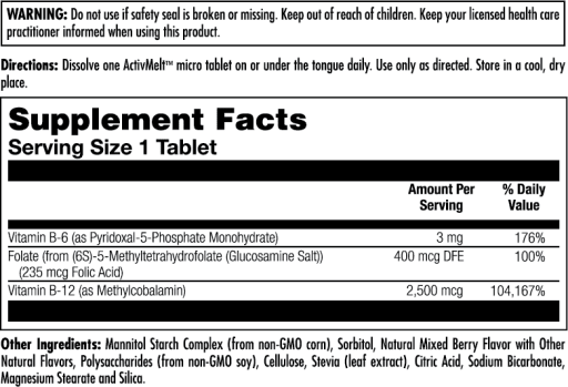 B-6 B-12 Methyl Folate (Mixed Berry)