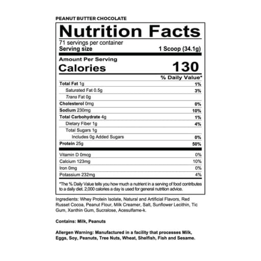 Isotope 100% Whey Isolate (Peanut Butter Chocolate)
