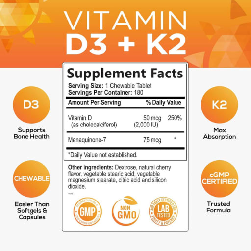 Vitamin D3 + K2
