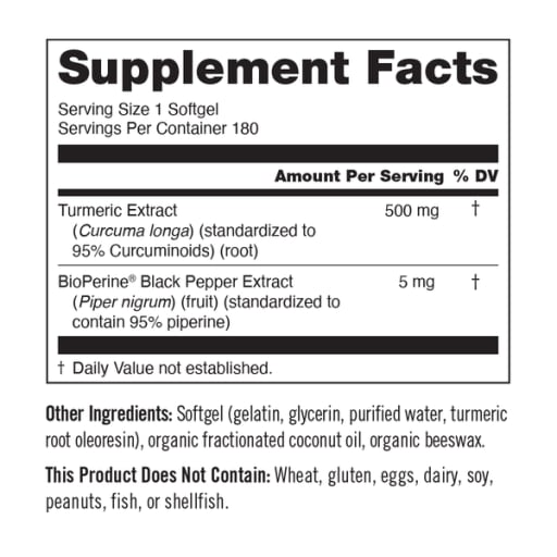Turmeric Curcumin with BioPerine Black Pepper