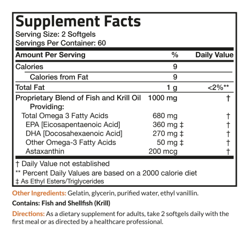 Omega-3 Fish + Krill Oil 1000 mg