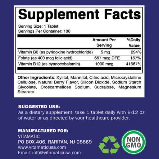 Folic Acid B6 & B12