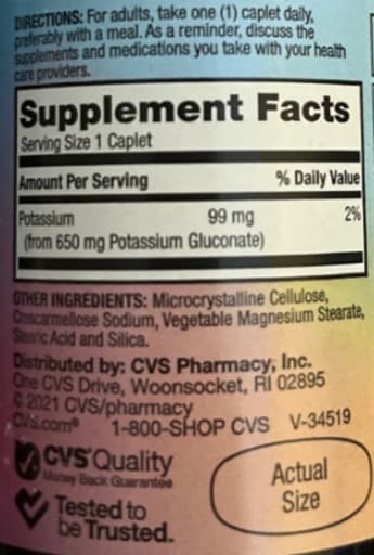 Potassium Gluconate 650 mg