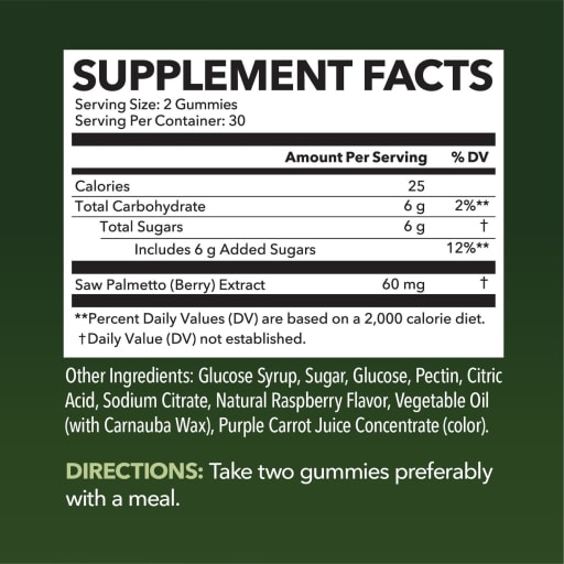 Saw Palmetto Gummies (Raspberry)