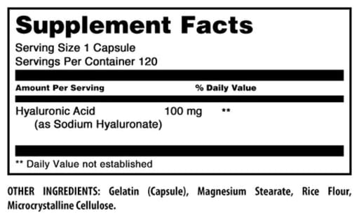 Hyaluronic Acid 100 mg