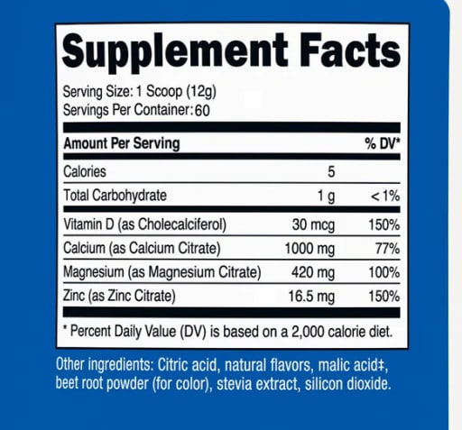 Calcium Magnesium & Zinc with Vitamin D3 (Raspberry Lemonade)