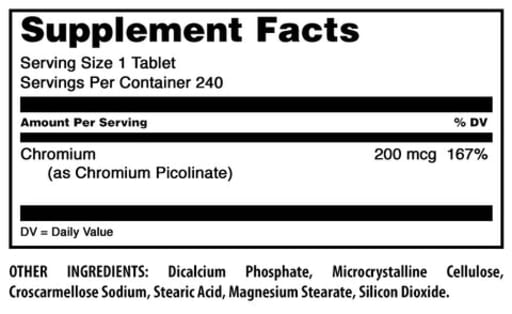 Chromium Picolinate 200 mcg