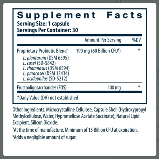 Hyperbiotics Prebiotic + Probiotic 60 Billion CFU