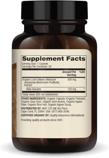 Organic Lion's Mane Mushroom Extract