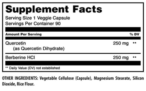 Quercetin Berberine 500 mg
