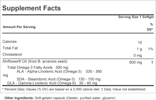Ahiflower Oil Omega-3 with GLA