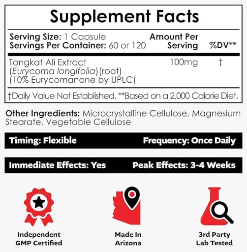 Tongkat Ali 100 mg Capsules