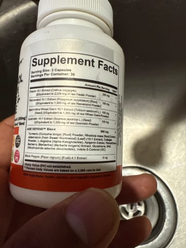 AGE DEFEND – Fisetin, Resveratrol, Quercetin, Spermidine & Berberine