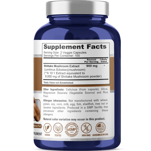 Shiitake Mushroom 9000 mg