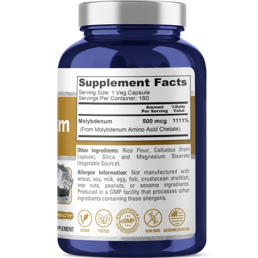 Chelated Molybdenum 500 mcg