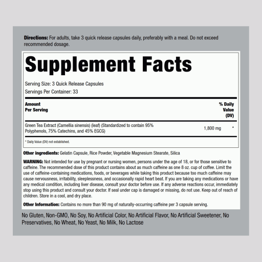 EGCG Green Tea Extract 1800 mg