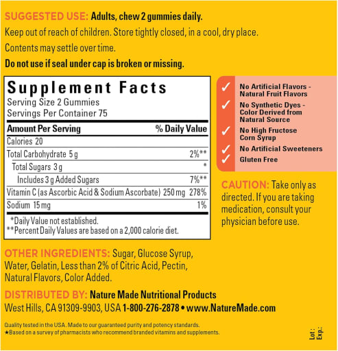 Vitamin C Adult Gummies Tangerine