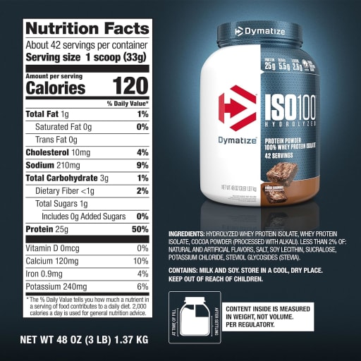 ISO100 Whey Protein Isolate (Fudge Brownie)