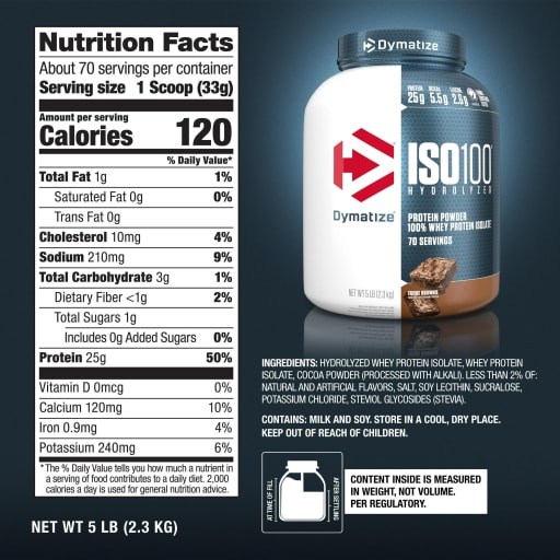 ISO100 Whey Protein Isolate (Fudge Brownie)