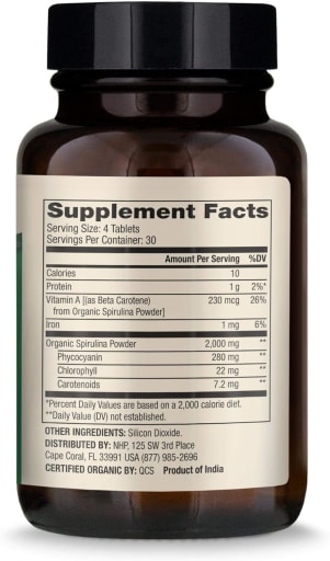 Organic Spirulina 2,000 mg