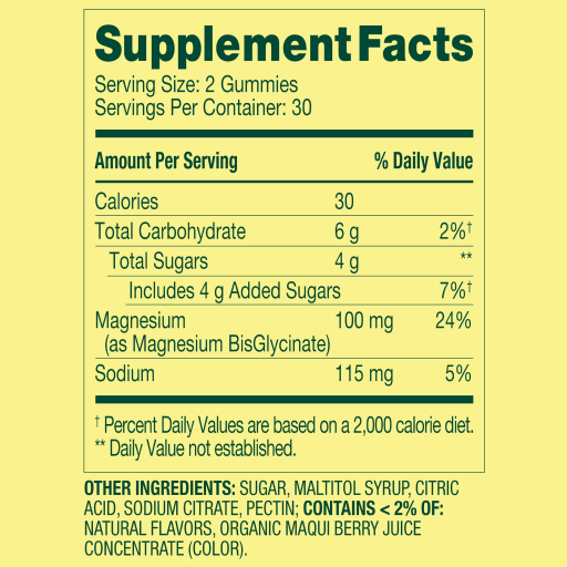 Magnesium Glycinate 100 mg Gummies