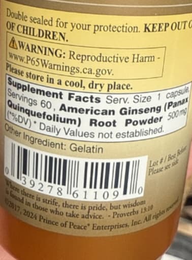 American Ginseng Capsules