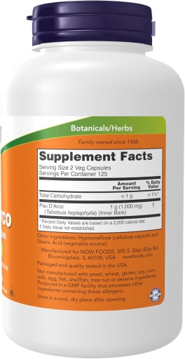 Pau D'Arco 500 mg Of Inner Bark