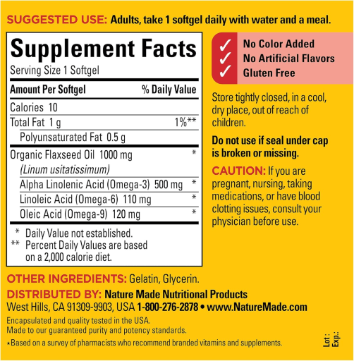 Flaxseed Oil 1000 mg