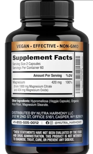 Magnesium Citrate 1000 mg