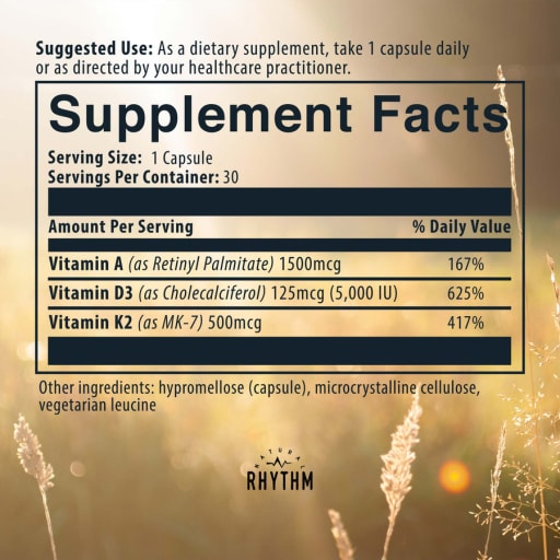 D3 + K2 plus Vitamin A