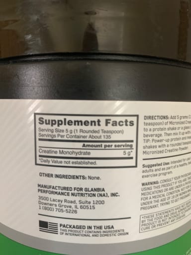 Micronized Creatine