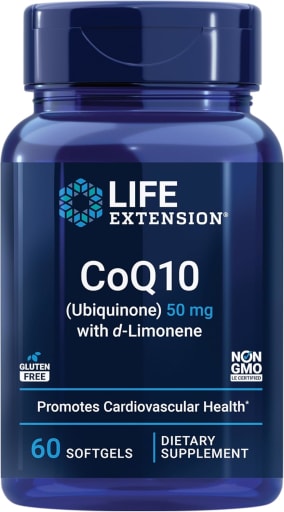 Super-Absorbable Co-Q10 (Ubiquinone) 50 mg with d-Limonene