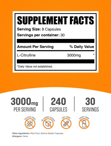 L-Citrulline 3000 mg Capsules