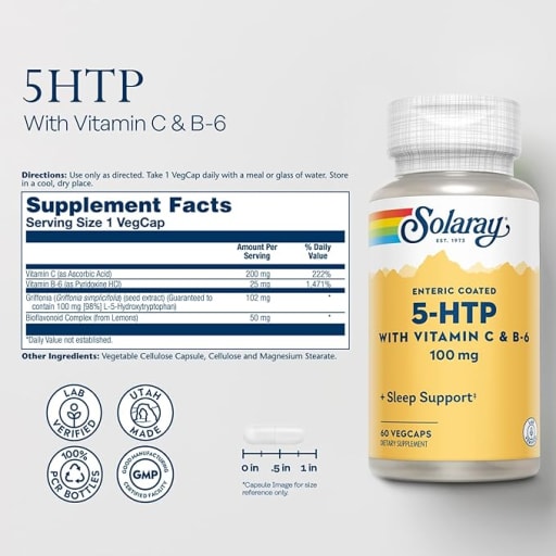 5-HTP with Vitamin C & B6 100 mg