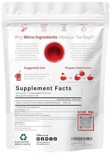 Organic Hibiscus Tea Bags