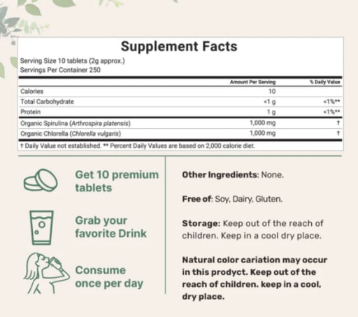 Spirulina Chlorella 50/50 Mix