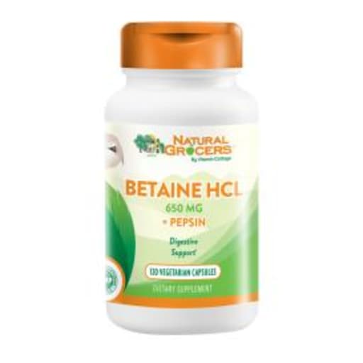 Betaine HCL 650 mg + Pepsin