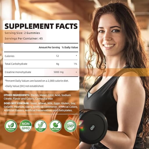 Creatine Monohydrate High Absorption Gummies (Orange)