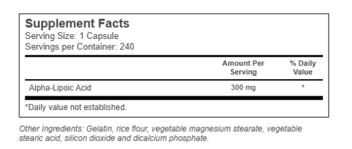 Alpha Lipoic Acid 300 mg