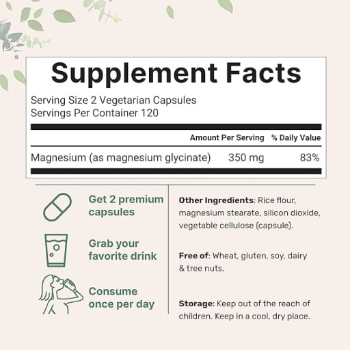 Magnesium Glycinate 350 mg