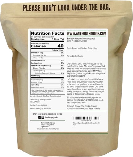 Organic Ground Chia Seeds