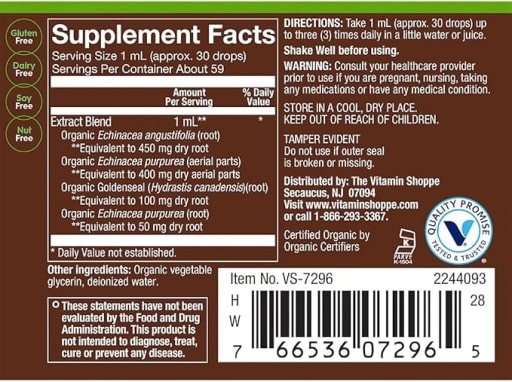 Herbal Formula Organic Echinacea & Goldenseal