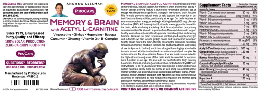 Memory & Brain with Acetyl L-Carnitine