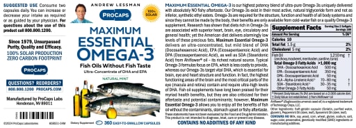 Maximum Essential Omega-3 (Mint)