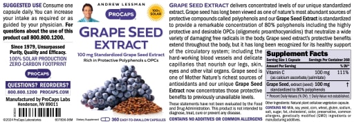 Grape Seed Extract 100 mg