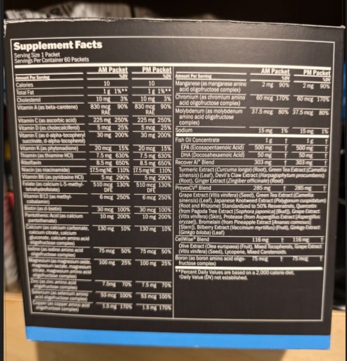 Peak Performance Nutrition Pack Men's